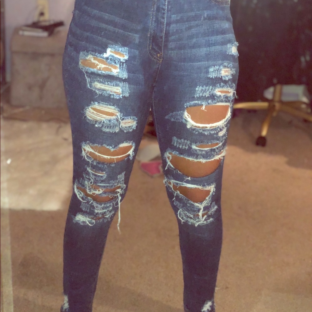 Distressed high waisted fashion nova jeans
